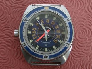 Aquadive Fabulous Blue Dial And Insert,  Depth Gage And Running Beautifully