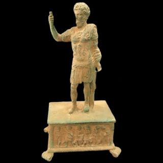 Roman Ancient Bronze Statue - 200 - 400 Ad (2) Large 27.  5 Cm Tall