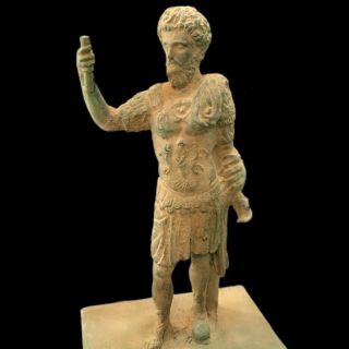 ROMAN ANCIENT BRONZE STATUE - 200 - 400 AD (2) LARGE 27.  5 Cm Tall 2