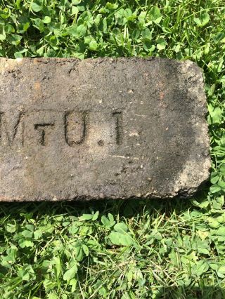 Very Rare Antique Brick Labeled “MTU.  1” Mount Union PA In Salvahe 4