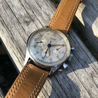 Vintage Late 1930s Tissot Stainless Steel 3 Register Chronograph Cal.  C27 - 41h