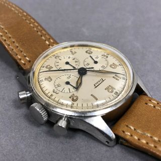 Vintage Late 1930s Tissot Stainless Steel 3 Register Chronograph Cal.  C27 - 41H 7