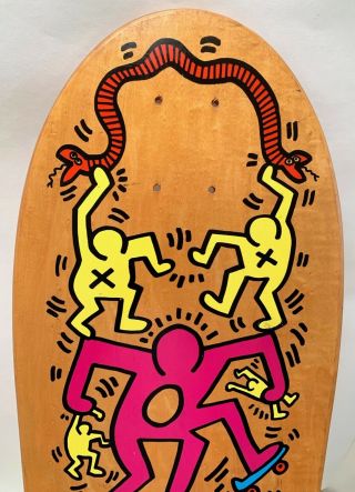 RARE Vintage Keith Haring skateboard deck 1989 NOS NR Warhol Basquiat NYC 2