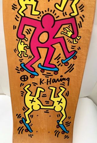 RARE Vintage Keith Haring skateboard deck 1989 NOS NR Warhol Basquiat NYC 3