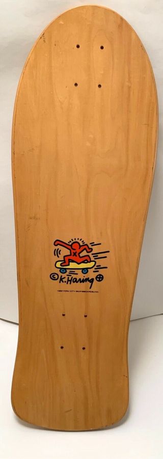 RARE Vintage Keith Haring skateboard deck 1989 NOS NR Warhol Basquiat NYC 5