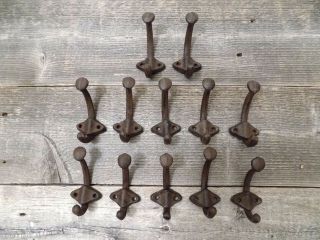 12 Cast Iron Rustic U - Shape Hooks Coat Hat Sweater Towel Bathroom Kitchen Cups