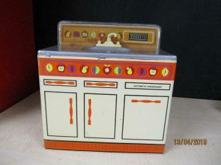 Vintage 1950’s Wolverine Tin Lithograph Toy Kitchen Sink Cabinet - Exc Cond