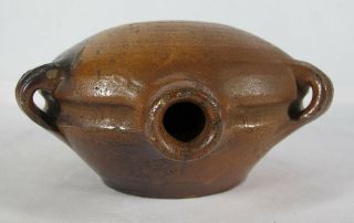 Antique 19th C French Stoneware Harvest Canteen From Normandy France NR yqz 5