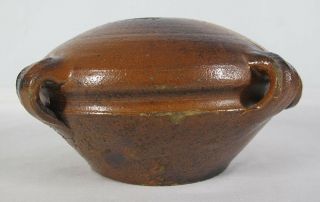 Antique 19th C French Stoneware Harvest Canteen From Normandy France NR yqz 6