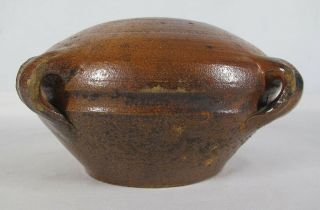 Antique 19th C French Stoneware Harvest Canteen From Normandy France NR yqz 7