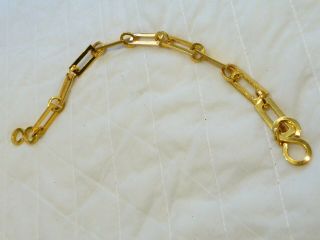 Late Vintage Large Link Brass Lighting Chain Chandelier Lantern Light Pendent 2