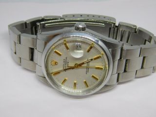 Rolex Vintage 3035 Steel Oyster Perpetual Calendar Wrist Watch & Bracelet