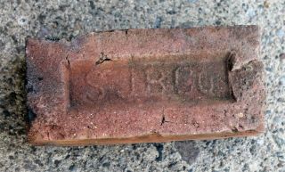 Vintage Antique San Jose Raised Lettering Clay Brick - - 1887 - 1927 - Sjb Co.