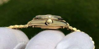 Rolex 18K Yellow Gold Diamond & Sapphire President Datejust 6917 Extra Links 72g 11