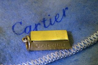 Cartier 1/4 Oz 18k Gold Ounce Ingot Bar Charm Vintage Pendant Rare