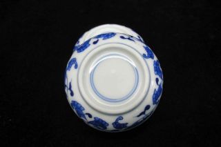 A Rare Old Chinese Blue and White Glaze Porcelain TeaBowls Cups Marks 3