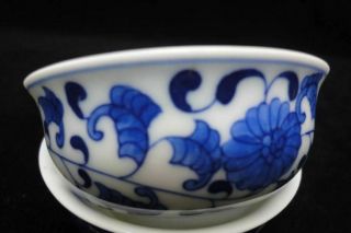A Rare Old Chinese Blue and White Glaze Porcelain TeaBowls Cups Marks 7