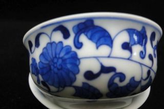 A Rare Old Chinese Blue and White Glaze Porcelain TeaBowls Cups Marks 8