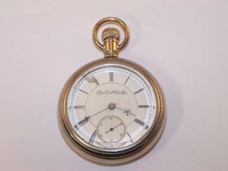 1891 Elgin B.  W.  Raymond RR 18s 17 Jewel Grade 116 Swing Out Case Pocket Watch 2