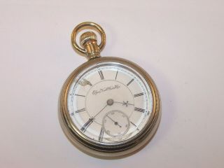 1891 Elgin B.  W.  Raymond RR 18s 17 Jewel Grade 116 Swing Out Case Pocket Watch 3