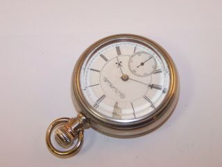 1891 Elgin B.  W.  Raymond RR 18s 17 Jewel Grade 116 Swing Out Case Pocket Watch 4