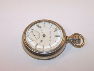 1891 Elgin B.  W.  Raymond RR 18s 17 Jewel Grade 116 Swing Out Case Pocket Watch 6