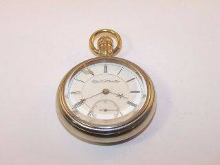 1891 Elgin B.  W.  Raymond RR 18s 17 Jewel Grade 116 Swing Out Case Pocket Watch 7