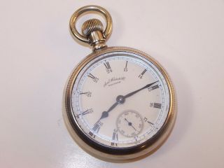 1888 Waltham 18s 17 Jewel P.  S.  Bartlett 24 Hour/roman Numeral Dial Pocket Watch