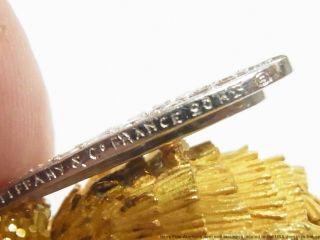 Ultra Rare 20k Gold Tiffany Co.  Platinum Diamond Wing Monster Bee Pin Clip 20gr 8