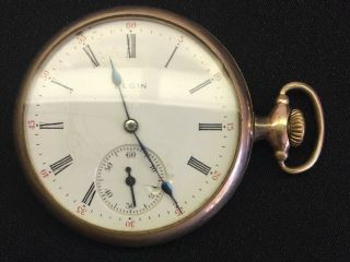 Vintage Elgin Watch Company 17 Jewels 10k Gf Pocket Watch Gold Filled
