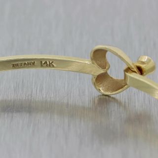 Vintage Tiffany & Co.  14k Yellow Gold Ruby Open Heart Love Bangle Bracelet 4