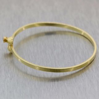 Vintage Tiffany & Co.  14k Yellow Gold Ruby Open Heart Love Bangle Bracelet 6