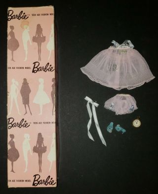 Rare Vintage 1959 1 Barbie Pink Silhouette Box & Sweet Dreams U Add Doll : -)