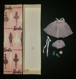 RARE Vintage 1959 1 Barbie PINK SILHOUETTE BOX & Sweet Dreams U Add Doll : -) 3