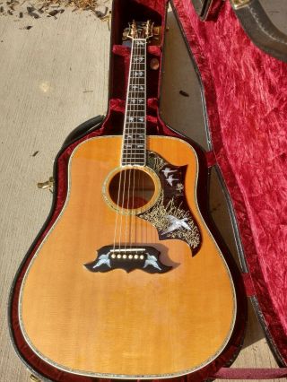 Gibson Acoustic Doves In Flight Antique Cherry Finish On Maple