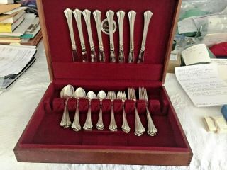 40 Pc.  Reed &barton Sterling Silver 18th Eighteenth Century Flatware Set 8 Place