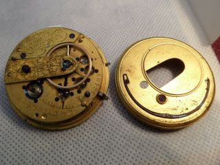Antique Vintage M.  I.  Tobias Liverpool English Fusee Pocket Watch Movement