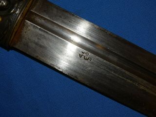 Fine Antique Russian Caucasian Silvered Kindjal Kinjal Dagger Sword 23 