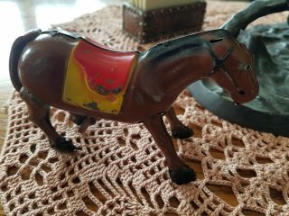 Vintage Occupied Japan Tin Wind Up Mechanical Horse Collectible Toy