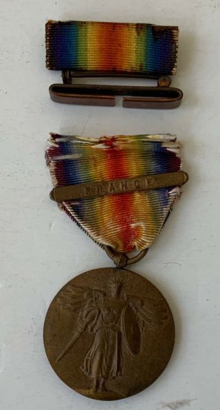 World War One Victory Medal With France Bar