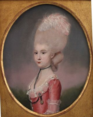 18thC Antique FRANCIS ALLEYNE Portrait Paintings American Lieut Colonel & Wife 8