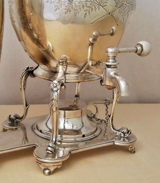 Antique Siphon/Vacuum Coffee Maker Edward & Sons Glasgow Silver Plate Samovar 4