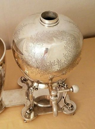 Antique Siphon/Vacuum Coffee Maker Edward & Sons Glasgow Silver Plate Samovar 5