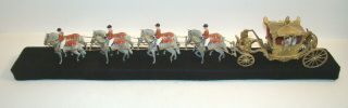 Vintage Britains Ltd.  Coronation Carriage & Horses - King,  Queen & Soldiers