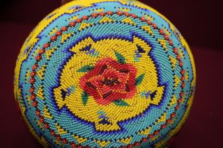 Antique Native American California Indian Beaded Paiute Basket 2