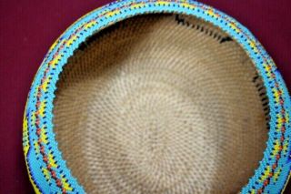 Antique Native American California Indian Beaded Paiute Basket 4