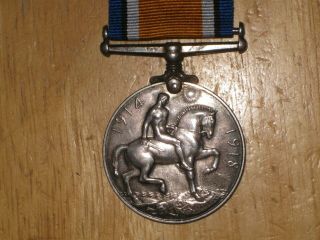 Ww1 Silver British War Medal Named To Mitchell