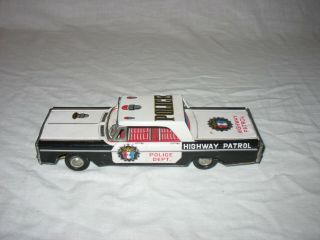 Japanese Tin Friction 9” Highway Patrol By Kyowa Made In Japan