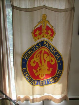 King ' s Crown Princess Patricia Canadian Light Infantry Silk Flag (3 ' 5.  25 