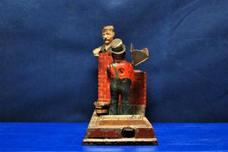Antique Cast Iron Mechanical Bank – Shepard Hardware – “Mason Bank” 2